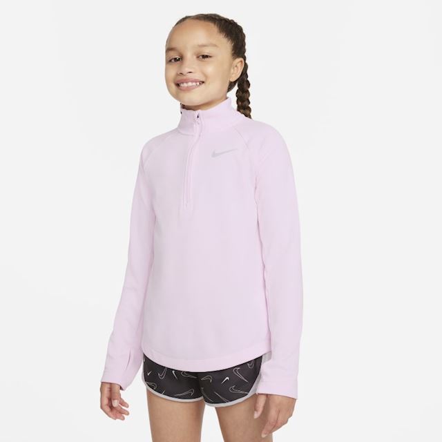 Nike Dri-FIT Older Kids' (Girls') Long-Sleeve Running Top - Pink ...