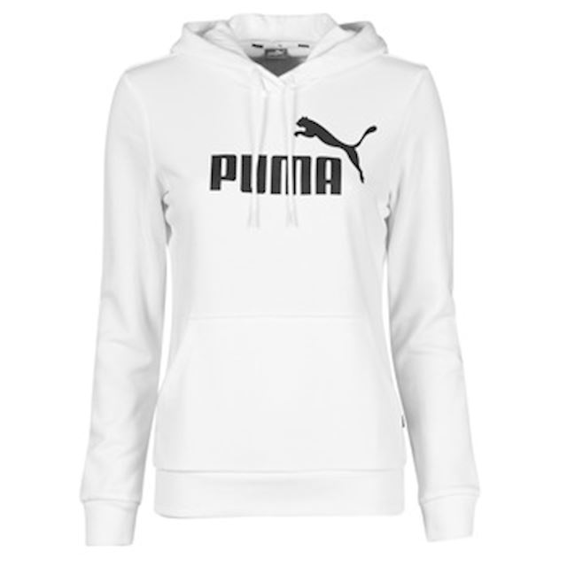 Puma ESS LOGO HOODY TR women's Sweatshirt in White | 586791_02 | FOOTY.COM
