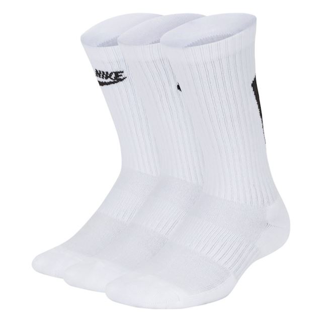 Nike Everyday Older Kids' Cushioned Crew Socks (3 Pairs) - White ...