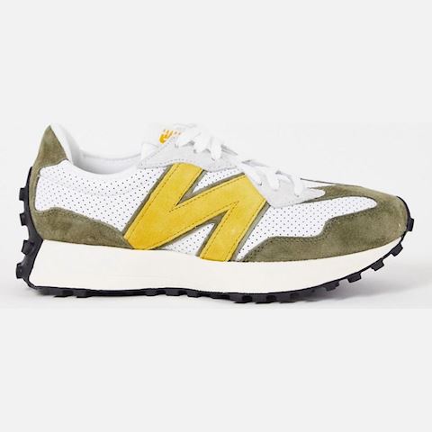 new balance 327 trainers in khaki and grey