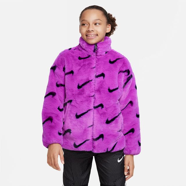 Nike Sportswear Older Kids' Faux Fur Jacket - Purple | DV3252-551 ...