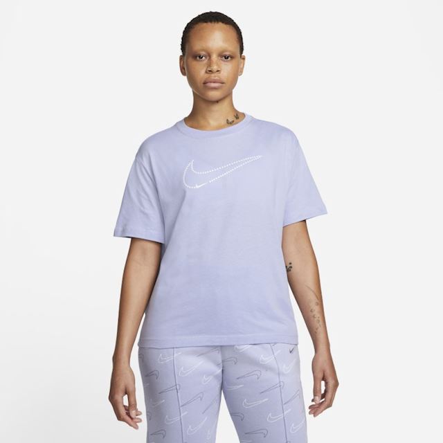 Nike Sportswear Women's Metallic T-Shirt - Purple | DV2828-510 | FOOTY.COM