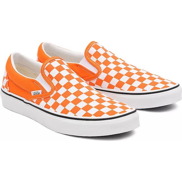 VANS Checkerboard Classic Slip-on Shoes ((checkerboard) Orange Tiger ...