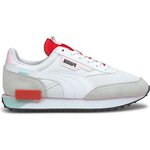 puma white poppy red