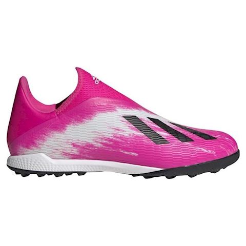 adidas X 19.3 Laceless TF - White/Core Black/Shock Pink | EG7175 | FOOTY.COM