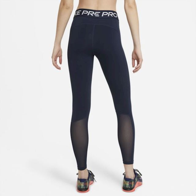 Nike Pro Women's Mid-Rise Mesh-Panelled Leggings - Blue | CZ9779-451 ...