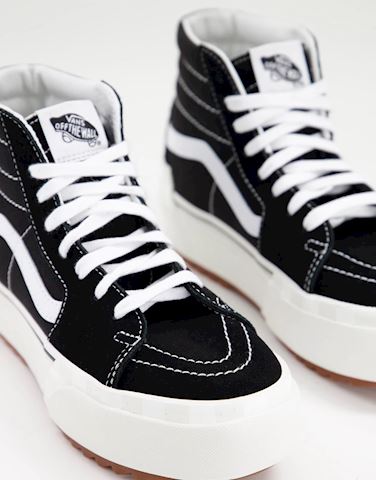 Vans Sk8-Hi Stacked suede trainers in black | VN0A4BTW5ZN1 | FOOTY.COM