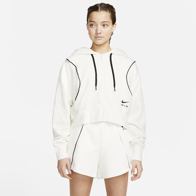 Nike Air Women's Full-Zip Fleece Hoodie - White | DQ6579-133 | FOOTY.COM