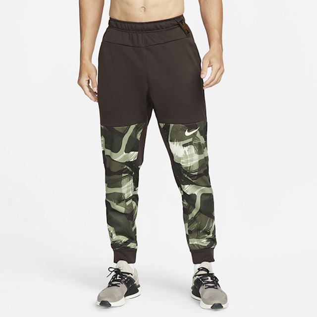 Nike Therma-FIT Men's Camo Tapered Training Trousers - Brown | DQ6618 ...