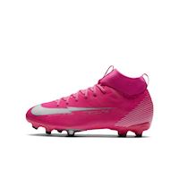 boys pink football boots