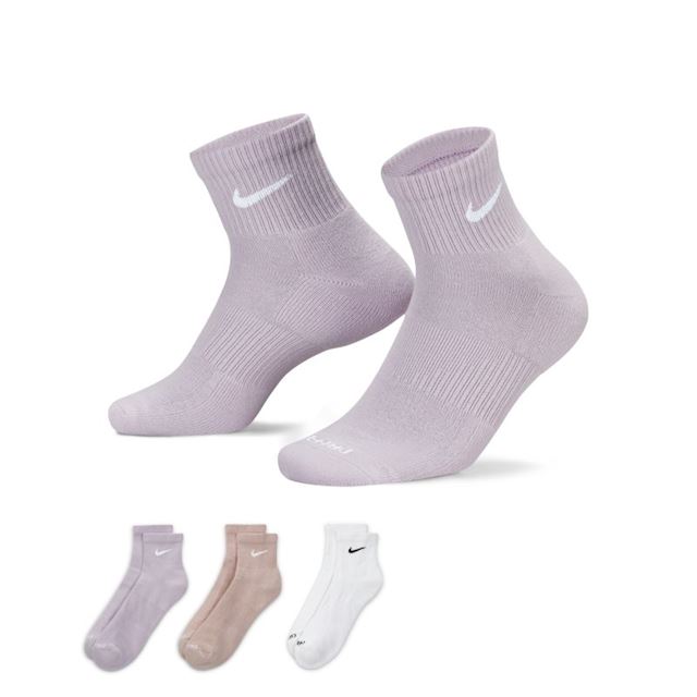 Nike Everyday Plus Cushioned Training Ankle Socks (3 Pairs) - Multi ...