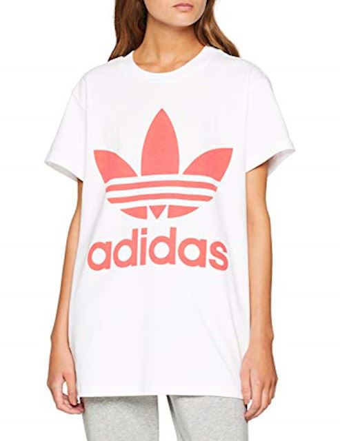 adidas BIG TREFOIL TEE women's T shirt in White | DH4429 | FOOTY.COM