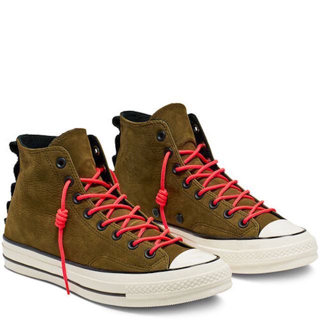 chuck 70 nubuck leather sneaker in egret & gravel converse