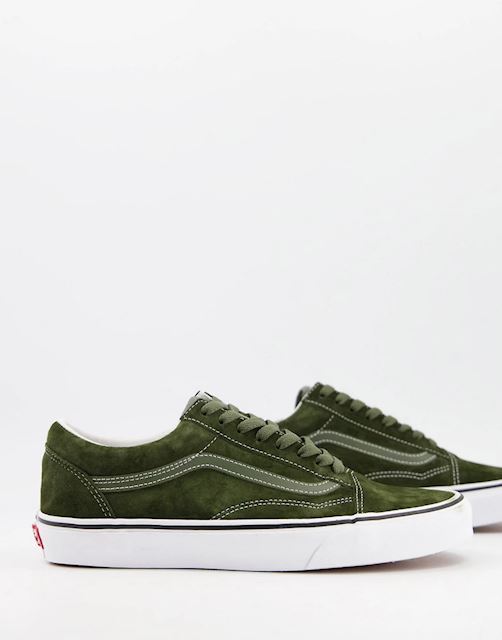 Vans SK8-Hi Suede trainers in olive 