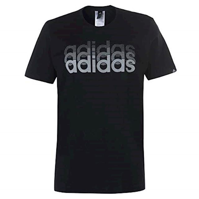 adidas Fade Linear T Shirt Mens - Black | EB6512 | FOOTY.COM