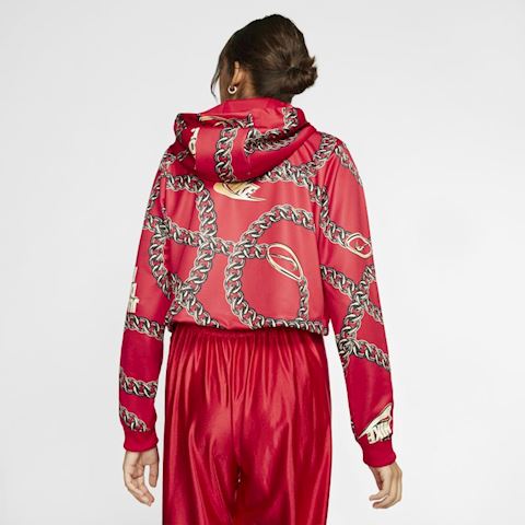red nike crop top hoodie
