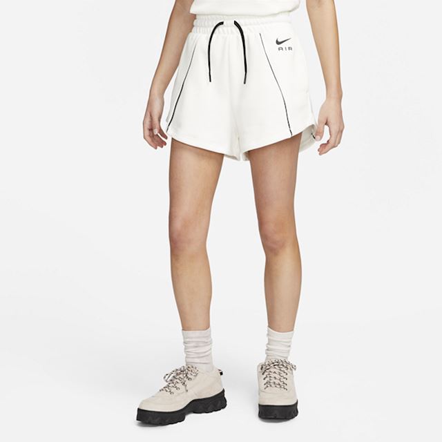 Nike Air Women's High-Rise Fleece Shorts - White | DQ6565-133 | FOOTY.COM