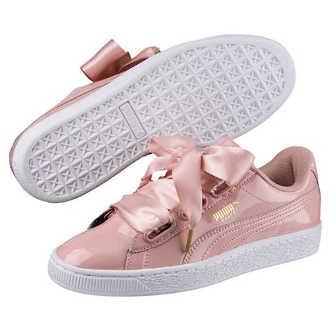 basket heart patent women's trainers