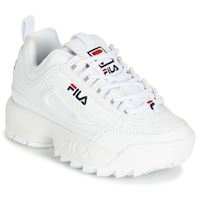 black and white fila trainers