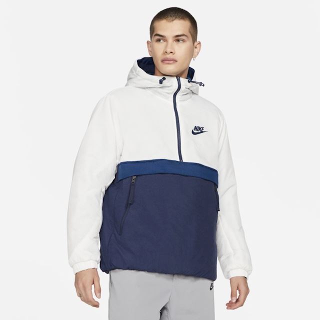 Nike Sportswear Synthetic-Fill Men's 1/2-Zip Hooded Jacket - White ...