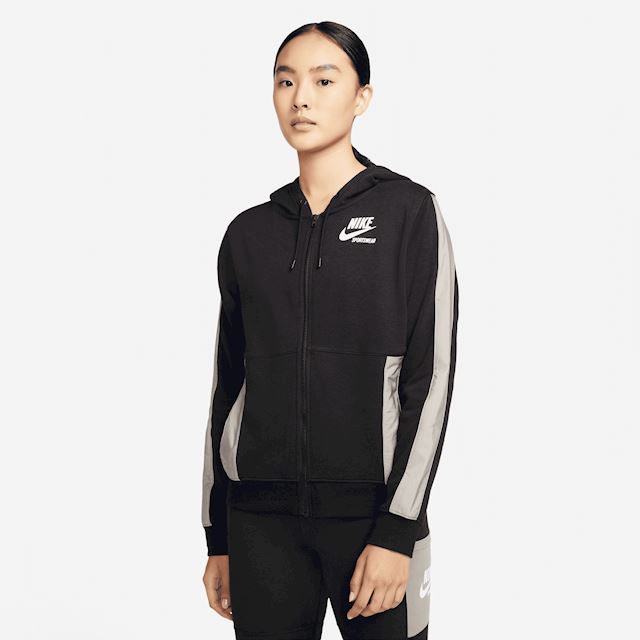 Nike Sportswear Heritage Women's Full-Zip Fleece Hoodie - Black ...