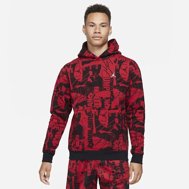 Nike Jordan Essentials Men's Fleece Printed Hoodie - Red | DA9814-687 ...