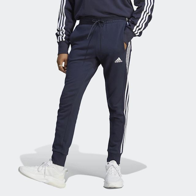 adidas Essentials French Terry Tapered Cuff 3-Stripes Joggers | IC9406 ...
