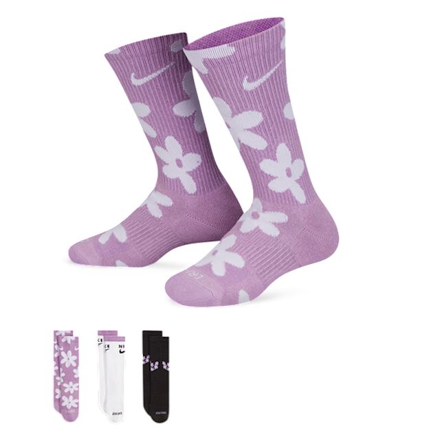 Nike Everyday Plus Kids' Cushioned Crew Socks (3 Pairs) - Multi-Colour | DH6297-902 | FOOTY.COM