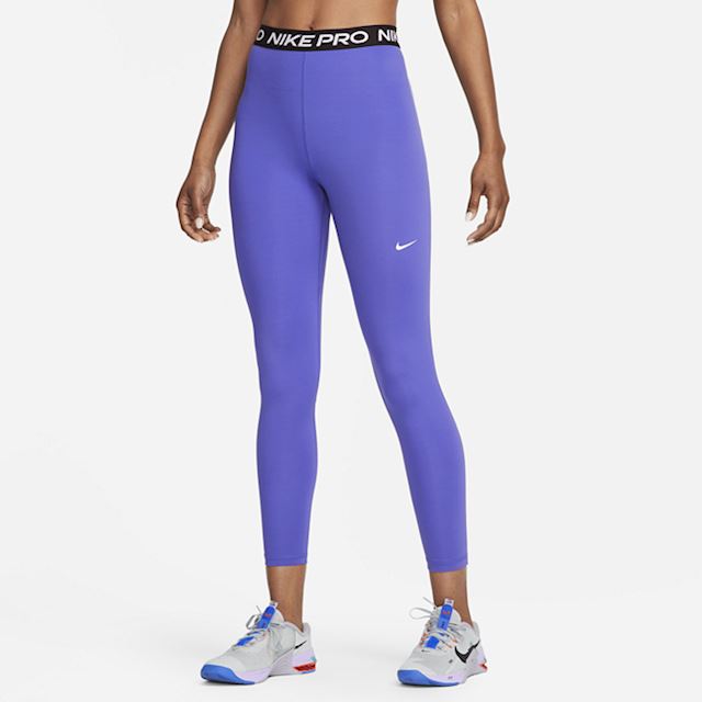 Nike Pro 365 Women's High-Waisted 7/8 Mesh Panel Leggings - Blue ...
