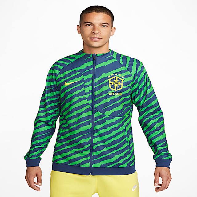 Nike Brasil Academy Pro Men's Full-Zip Knit Football Jacket - Blue ...