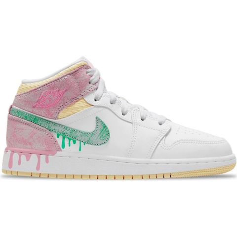 Nike Air Jordan Air Jordan 1 Mid Paint Drip GS | DD1666-100 | FOOTY.COM