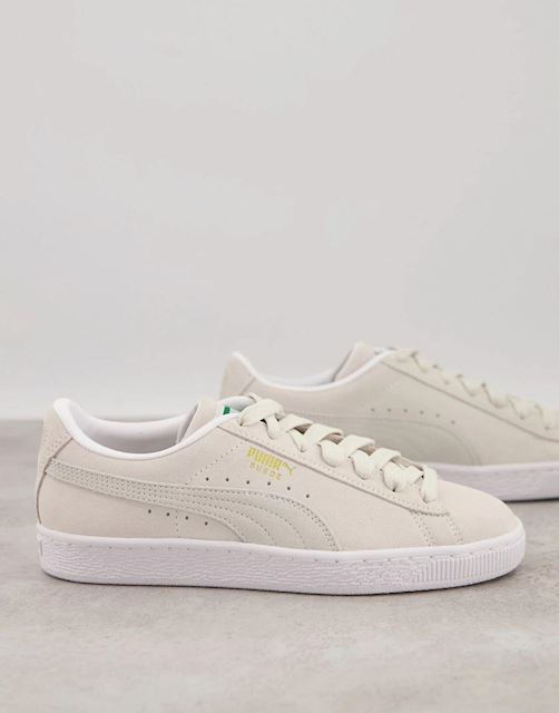 puma classic suede trainers in off white