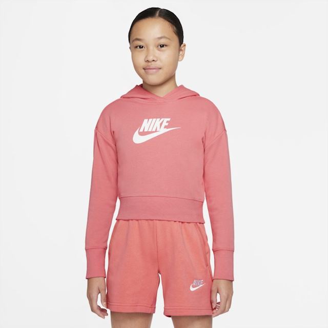 Nike Sportswear Club Older Kids' (Girls') French Terry Cropped Hoodie ...