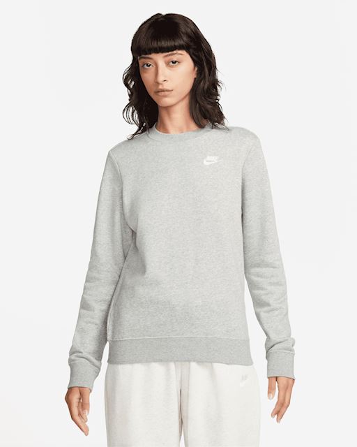 Nike Sportswear Club Fleece Womens Crew Neck Sweatshirt Grey Dq5473 063 Footycom 1078