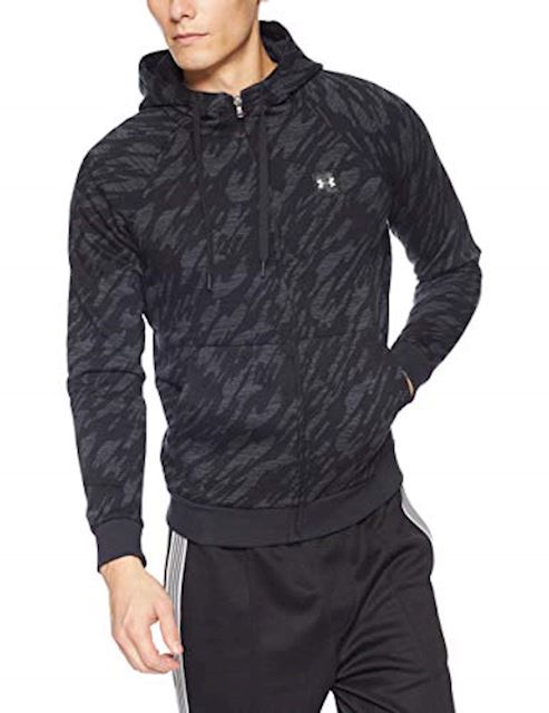 men's ua rival fleece camo script full zip