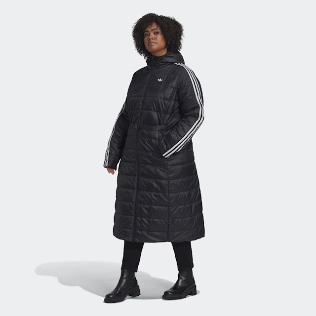adidas Hooded Premium Long Slim Jacket (Plus Size) | HL9353 | FOOTY.COM