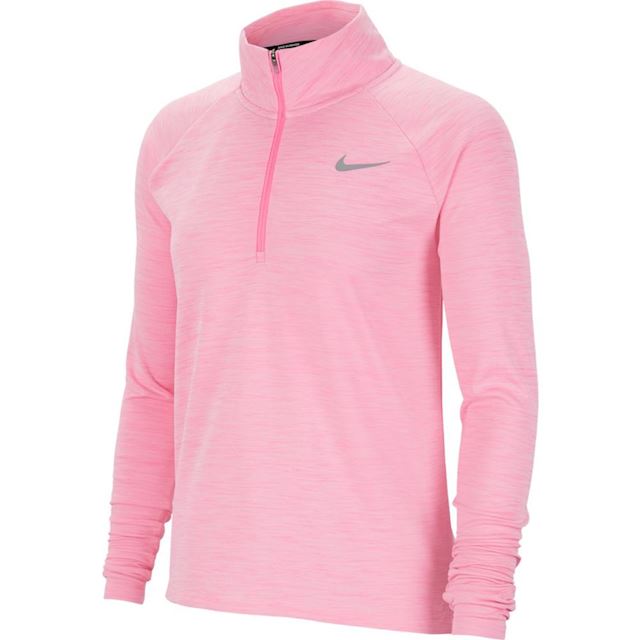 Nike Pacer 1 2 Zip Running Top Xl Pink Glow Htr Reflective Silver