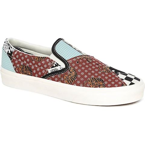 tiger patchwork slip on