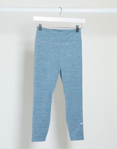 tight cropped leggings in blue marl 