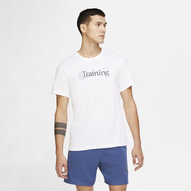 Nike Dri-FIT Men's Swoosh Training T-Shirt - White | CZ7989-100 | FOOTY.COM