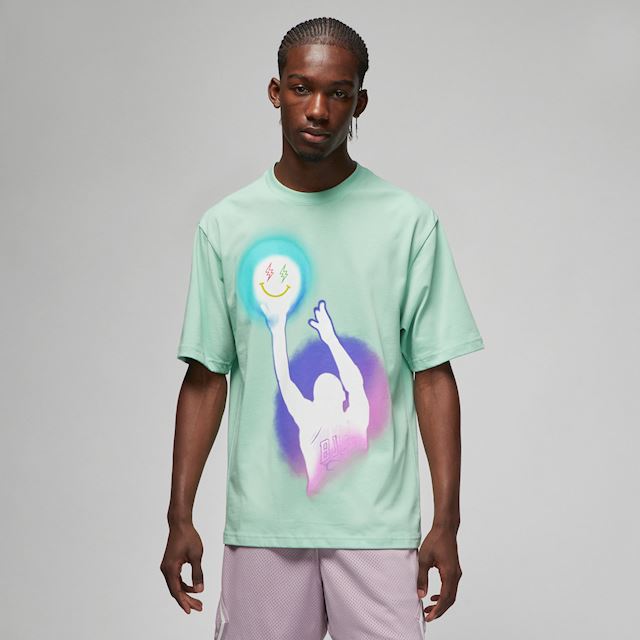 Nike Jordan x J Balvin Men's T-Shirt - Green | DR2962-308 | FOOTY.COM