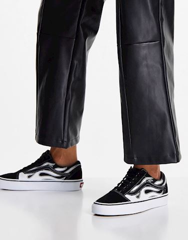 vans old skool flame trainers in black