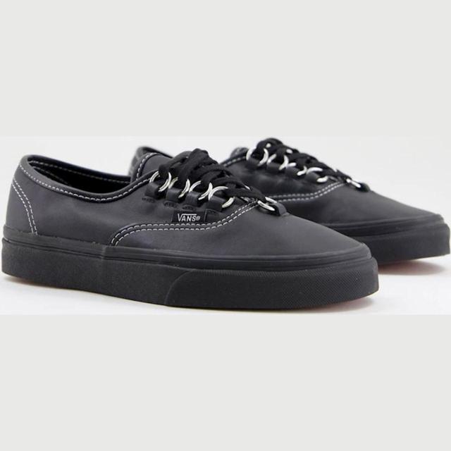 Vans Authentic Hardware leather trainers in black | VN0A5HZML3B1 ...