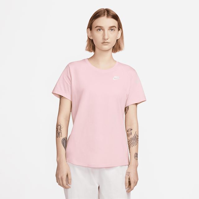 Nike Sportswear Club Essentials Women's T-Shirt - Pink | DX7902-690 ...