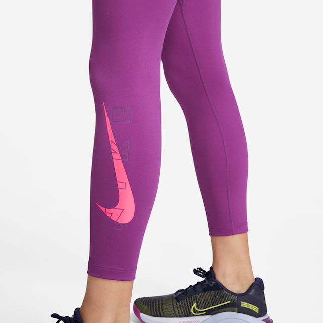 Nike One Women's MidRise 7/8 Graphic Training Leggings Purple