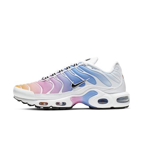 pink blue and white air max plus