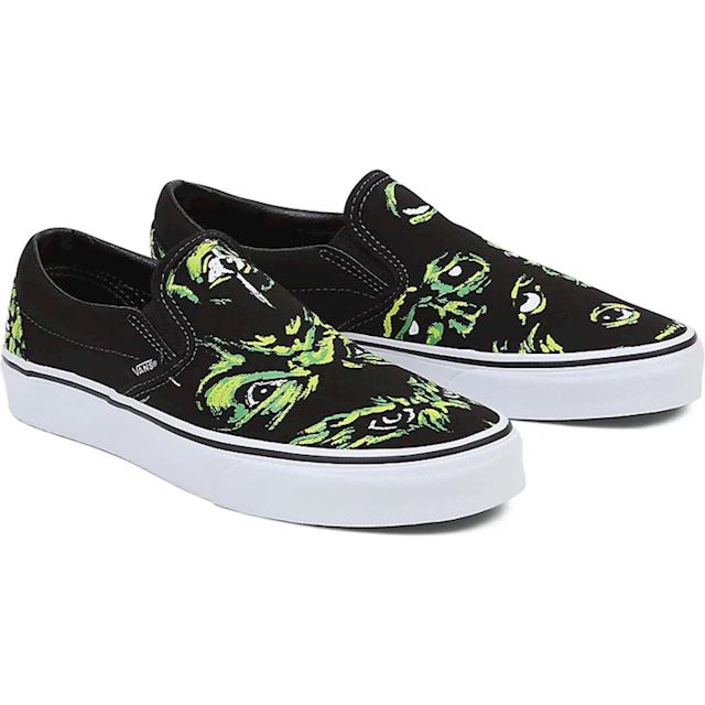 VANS Classic Slipon Shoes (eyes In The Dark Black/multi) Men,women