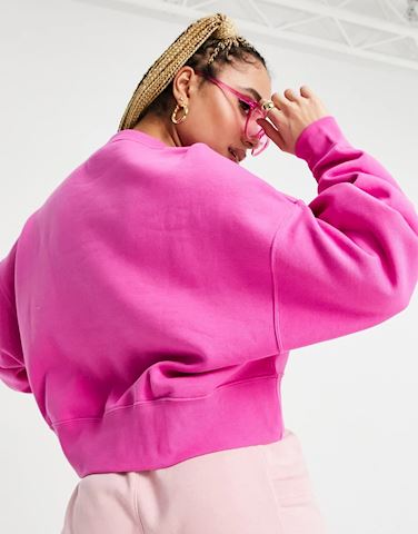 nike mini swoosh oversized boxy sweatshirt in yellow
