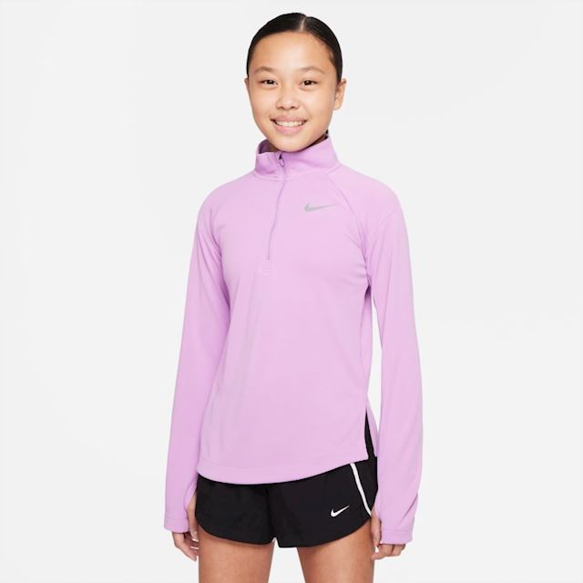 Nike Dri-FIT Older Kids' (Girls') Long-Sleeve Running Top - Purple ...