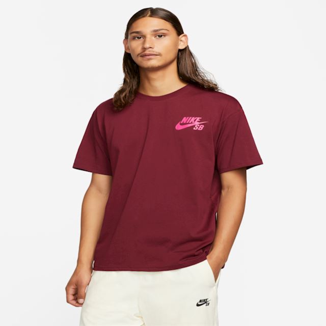 Nike SB Logo Skate T-Shirt - Red | DC7817-638 | FOOTY.COM